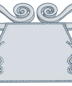 Side Design Silver 22×25 inch